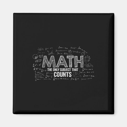 数学が唯一の科目 Funny Math Is The Only Subject That Count マグネット (正面)