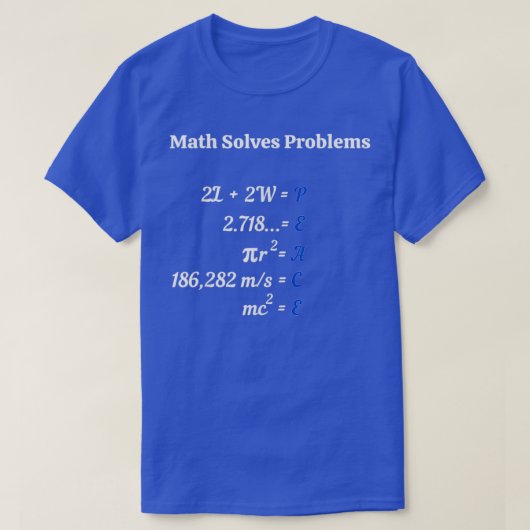 数学が問題を解決 Tシャツ (デザイン正面)