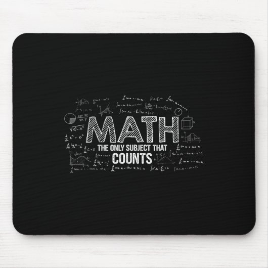 数学が大切な唯一の科目である Funny Math Te マウスパッド (正面)