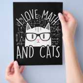 数学が大好きで、猫が可愛い子ネコ チラシ (手)