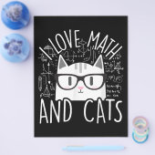 数学が大好きで、猫が可愛い子ネコ チラシ (シングル)