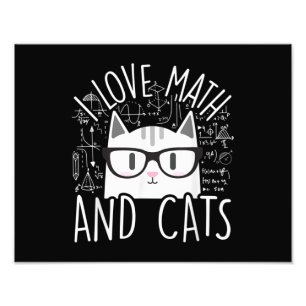 数学が大好きで、猫が可愛い子ネコ フォトプリント