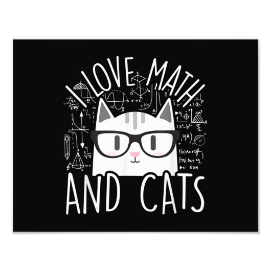 数学が大好きで、猫が可愛い子ネコ フォトプリント            (正面)