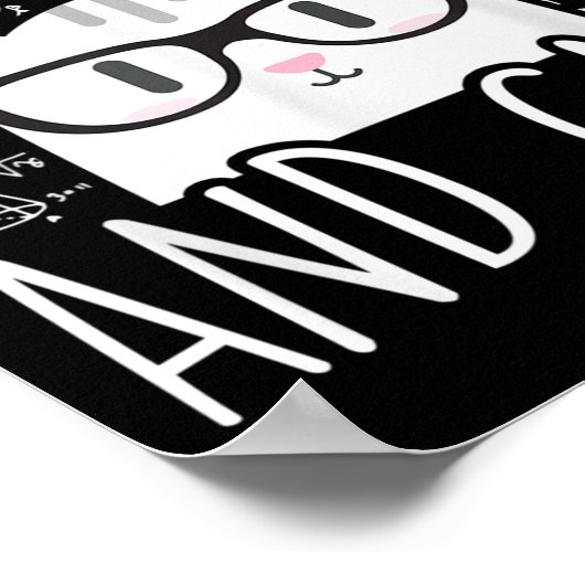 数学が大好きで、猫が可愛い子ネコ ポスター (角)