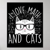 数学が大好きで、猫が可愛い子ネコ ポスター (正面)
