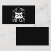 数学が大好きで、猫が可愛い子ネコ 名刺 (正面/裏面)