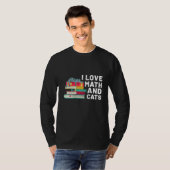 数学が大好きで、猫と数学の先生 Tシャツ (正面フル)