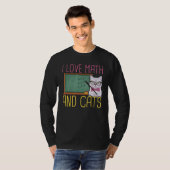 数学が大好きで、猫は数学が大好き Tシャツ (正面フル)
