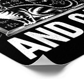 数学が大好きなネコ好き ユニークな数学教師 数学が大好きで  ポスター (角)