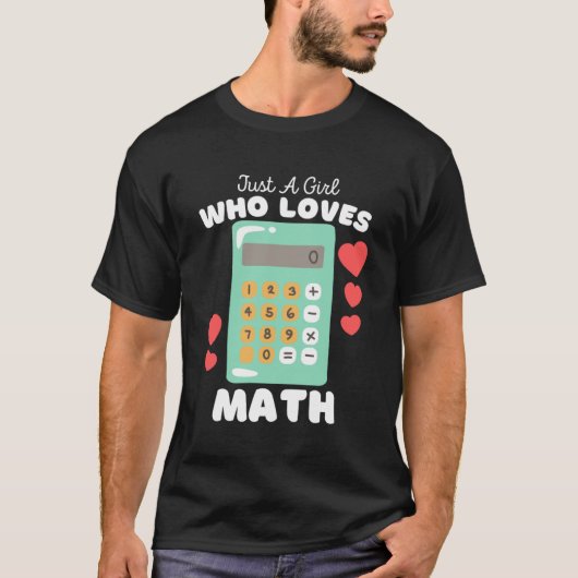 数学が大好きな女の子だけの数学 Tシャツ (正面)