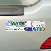「数学が大好きになったんだ！」 バンパーステッカー (車上)