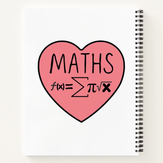 数学が大好きハート ノートブック (裏面)