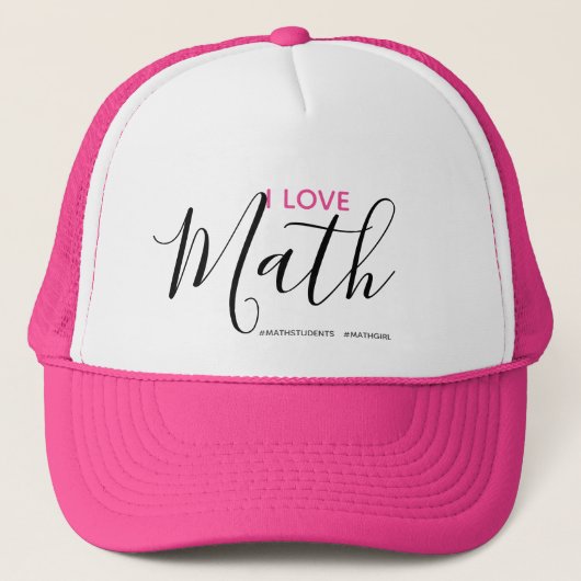 数学が大好き – Math Girl Hat キャップ (正面)