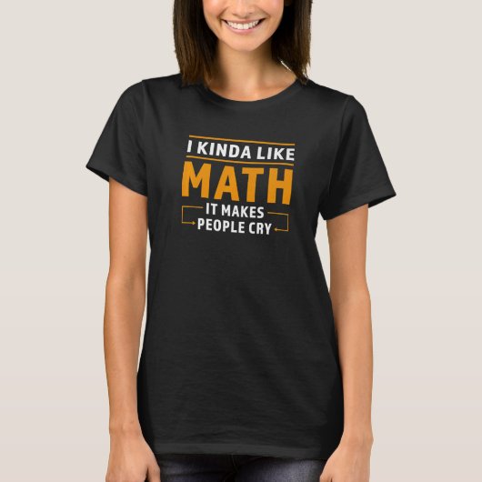 数学が好きで数学を泣かせる Tシャツ (正面)