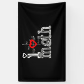 数学が好きで数学ハート 横断幕 (縦)