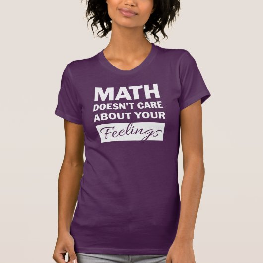 数学が白い気に文字シャツ Tシャツ (正面)