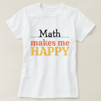 数学が私を幸せにする モダンカラフルデザイン Tシャツ