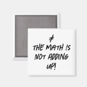 数学が足りない！おもしろいタイポグラフィギーク マグネット (正面/裏面)