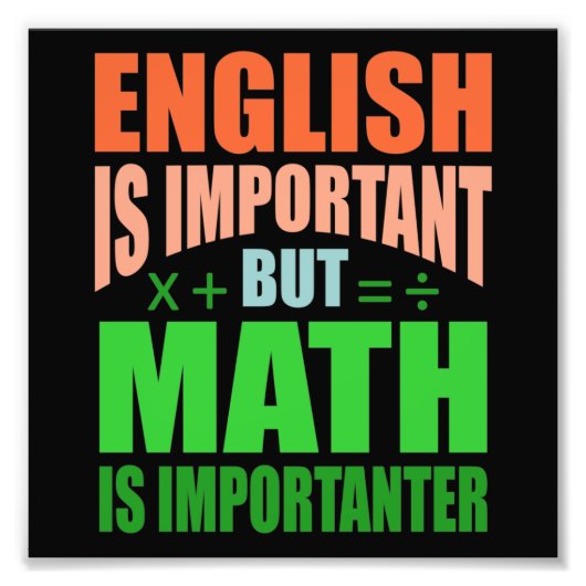 数学が重要な先生数学 フォトプリント            (正面)
