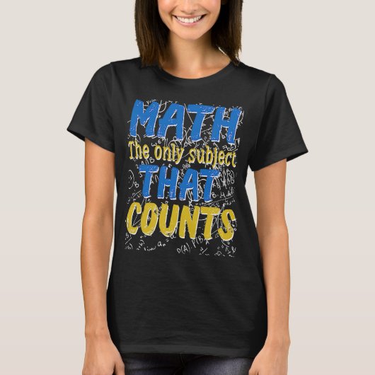 数学ことわざ数学おたくギーク数学先生 Tシャツ (正面)
