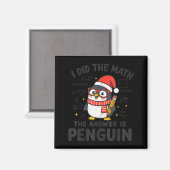 数学してみた 答えはペンギンクリスマスマット マグネット (正面/裏面)