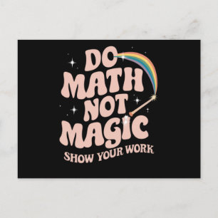 数学しようぜ、魔法じゃなく Funny Math Teacher ポストカード