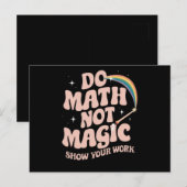数学しようぜ、魔法じゃなく Funny Math Teacher ポストカード (正面/裏面)
