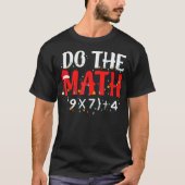 数学しよう67 笑える数学教師 クリスマスTシャツ Tシャツ (正面)
