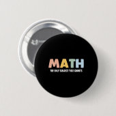 数学だけが大切な科目 - 面白い数学の紅茶 缶バッジ (正面&裏面)