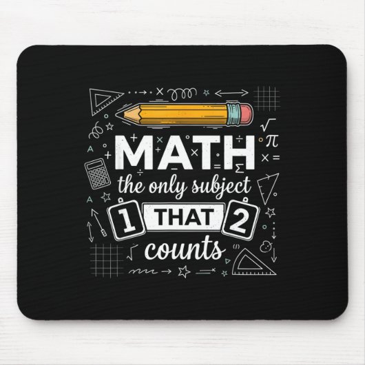 数学だけが大切な科目 Funny Math Teach マウスパッド (正面)
