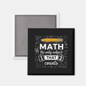 数学だけが大切な科目 Funny Math Teach マグネット (正面/裏面)