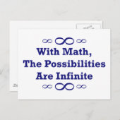 数学では可能性は無限だ ポストカード (正面/裏面)