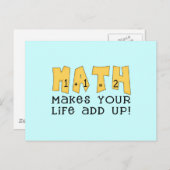 数学で人生をアップTシャツとギフト ポストカード (正面/裏面)