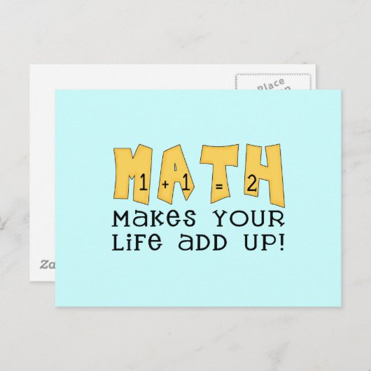 数学で人生をアップTシャツとギフト ポストカード (正面/裏面)
