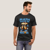 数学で汗をかく 面白い数学ジョーク 円周率 Tシャツ (正面フル)