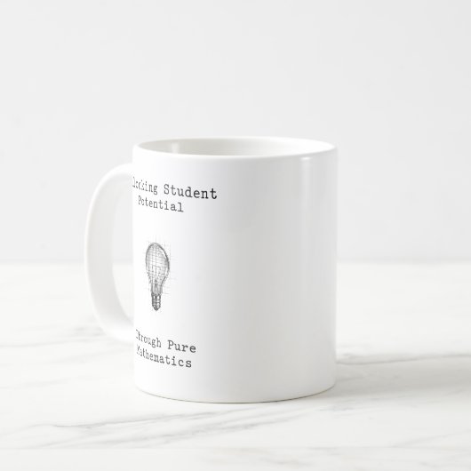 数学で生徒の可能性を引き出す コーヒーマグカップ (正面左)