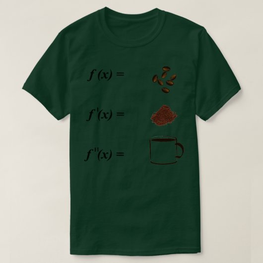 数学とコーヒー Tシャツ (デザイン正面)