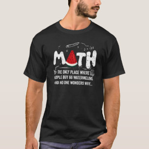数学とスイカ数学の計算数 Tシャツ