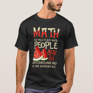 数学とスイカ数学の計算数 Tシャツ