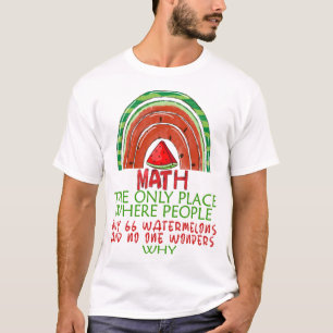 数学とスイカ数学の計算数 Tシャツ