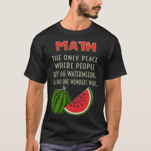数学とスイカ数学の計算数 Tシャツ