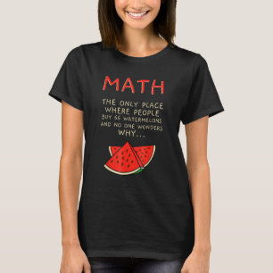 数学とスイカ数学の計算数 Tシャツ