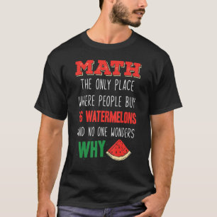 数学とスイカ数学の計算数 Tシャツ