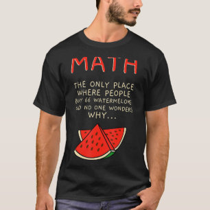 数学とスイカ数学の計算数 Tシャツ