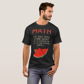 数学とスイカ数学の計算数 Tシャツ (正面フル)