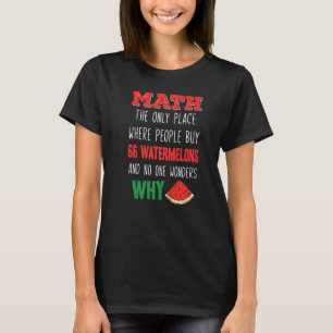 数学とスイカ数学の計算数 Tシャツ