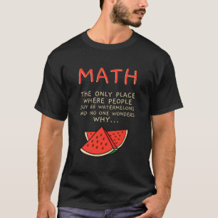 数学とスイカ数学の計算数 Tシャツ
