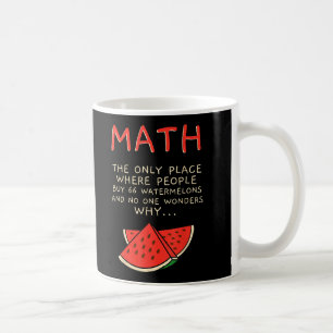 数学とスイカ数学の計算 コーヒーマグカップ