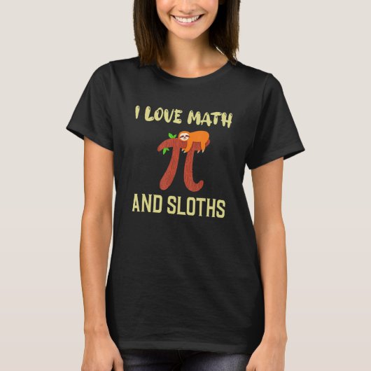 数学とナマケモノの好おもしろいきな人 Tシャツ (正面)