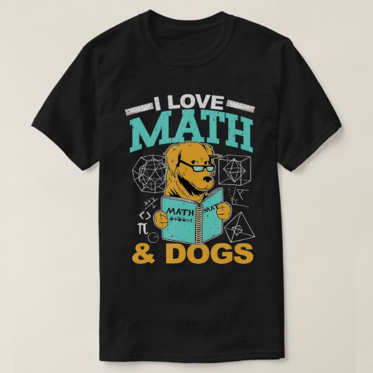 数学と犬が大好き数学先生数学者Ma Tシャツ (デザイン正面)